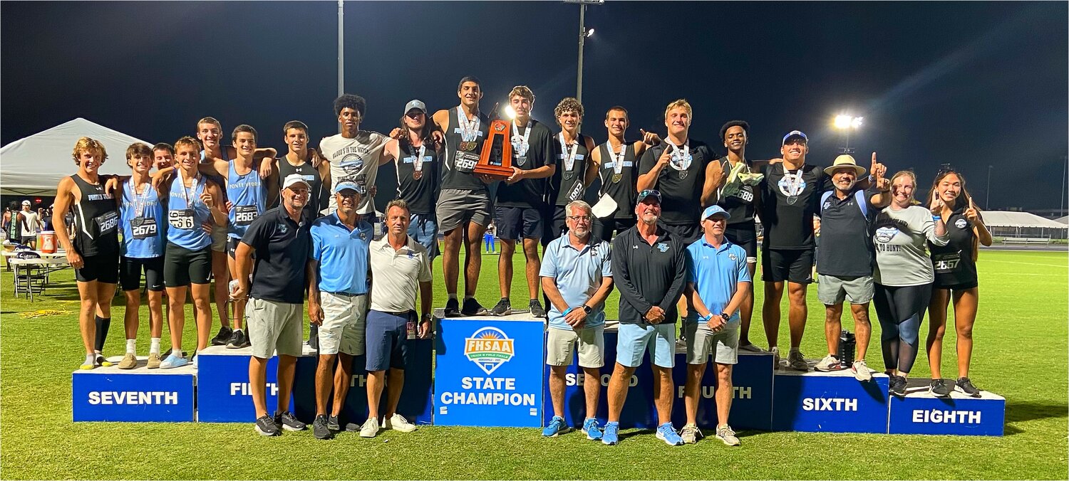The Ponte Vedra High boys’ track and field squad won the first team state title in school history this past weekend at UNF.